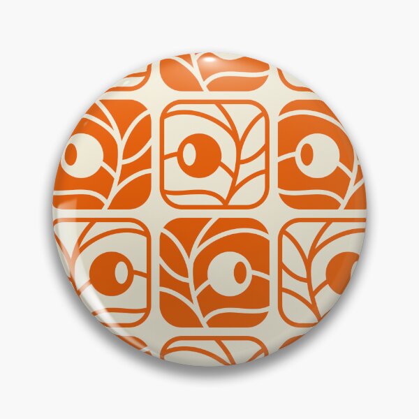 Item preview, 2561 - orange floral tiles pattern designed and sold by RouCouCou.