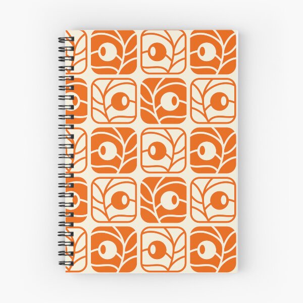 Item preview, 2561 - orange floral tiles pattern designed and sold by RouCouCou.