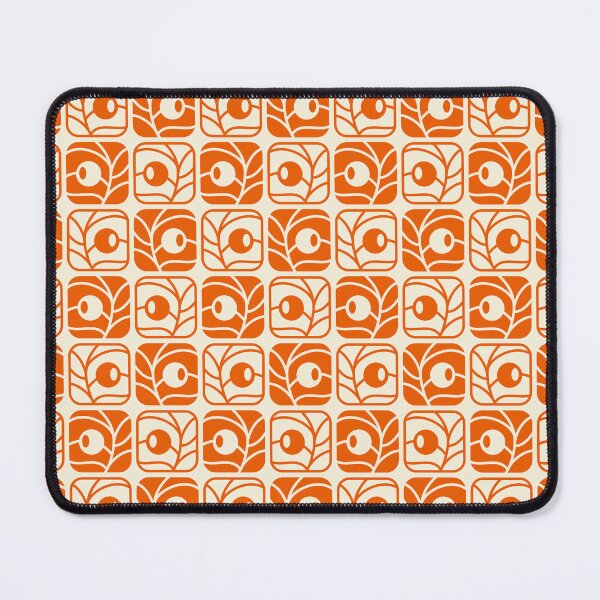 Item preview, 2561 - orange floral tiles pattern designed and sold by RouCouCou.