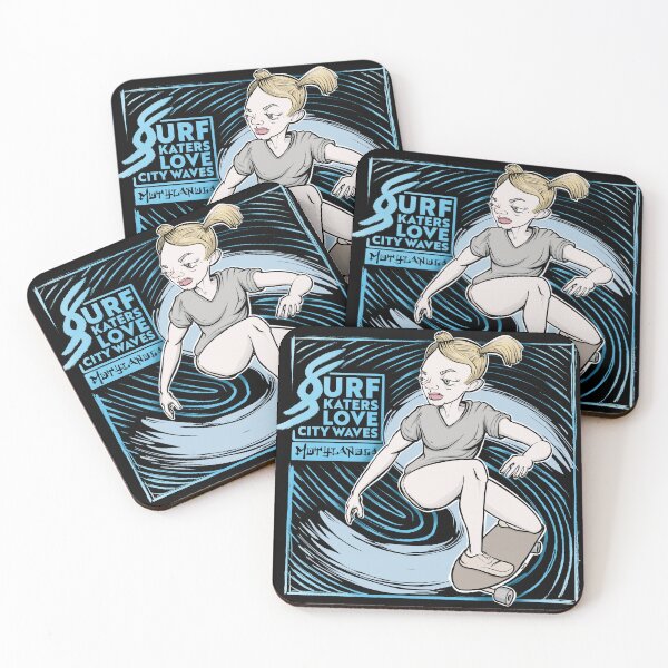 Item preview, Surf skaters love city waves designed and sold by motylanoga.