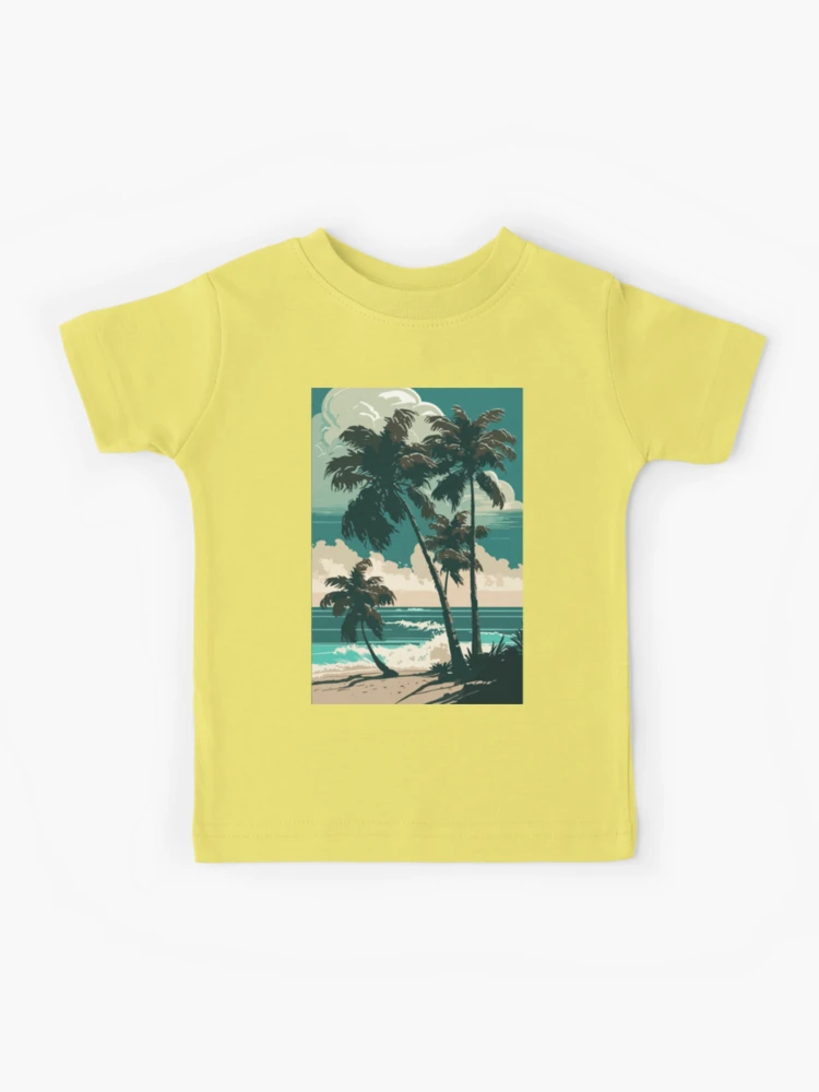 PALM VILLAGES SOUVENIR Tシャツ Palm trees on a tropical beach