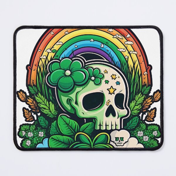 Item preview, Skull with rainbow for St. Patrick's Day designed and sold by knuppify.