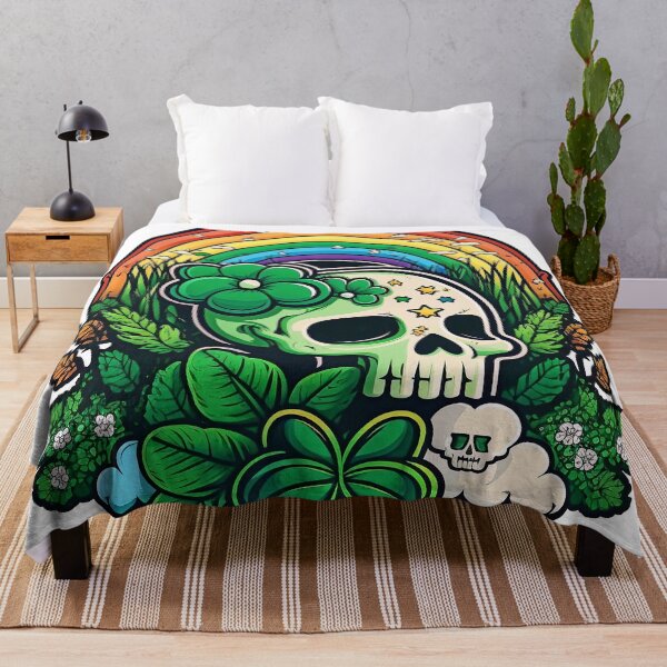 Item preview, Skull with rainbow for St. Patrick's Day designed and sold by knuppify.