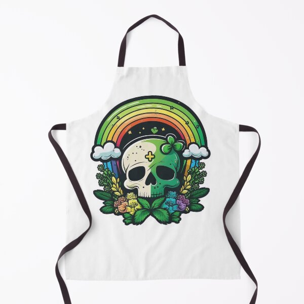 Item preview, Skull with rainbow for St. Patrick's Day designed and sold by knuppify.