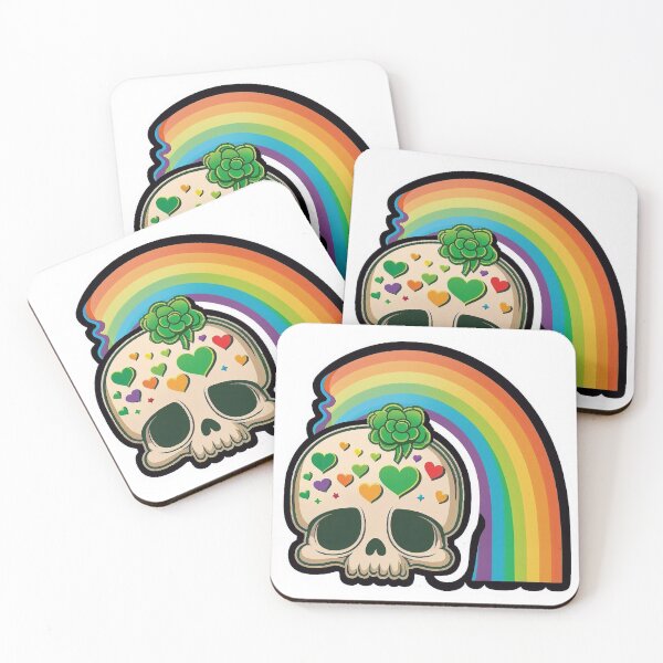 Item preview, Skull with rainbow for St. Patrick's Day designed and sold by knuppify.