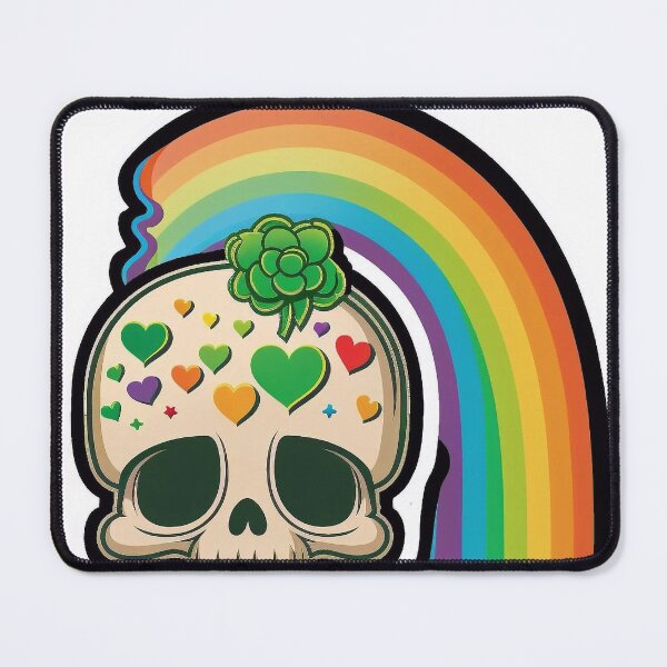 Item preview, Skull with rainbow for St. Patrick's Day designed and sold by knuppify.