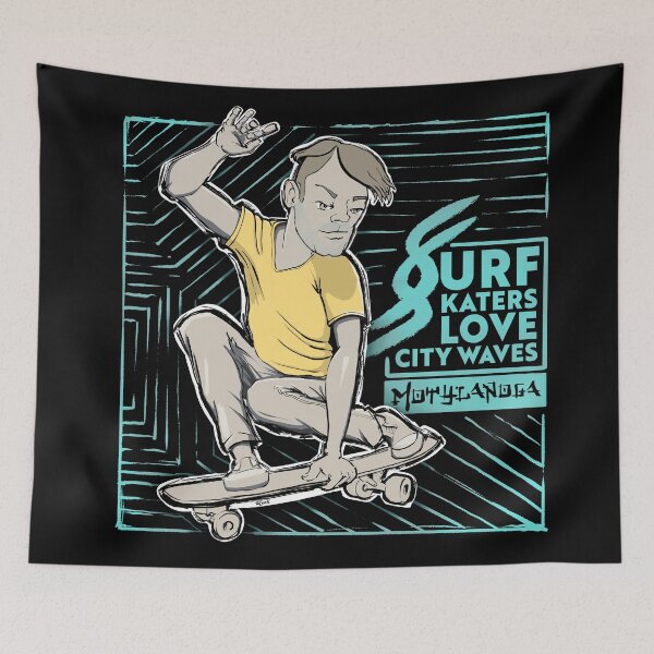 Item preview, Surf skaters love city waves designed and sold by motylanoga.