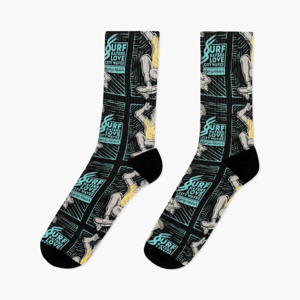 Item preview, Surf skaters love city waves designed and sold by motylanoga.