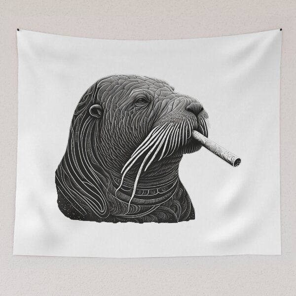 Item preview, Walrus Human Style smart Walrus with Cigarette designed and sold by MaxEXP.