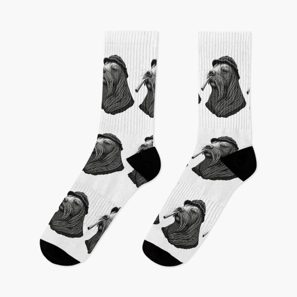 Item preview, Walrus Human Style Smart Walrus with Cigarette and Hat designed and sold by MaxEXP.