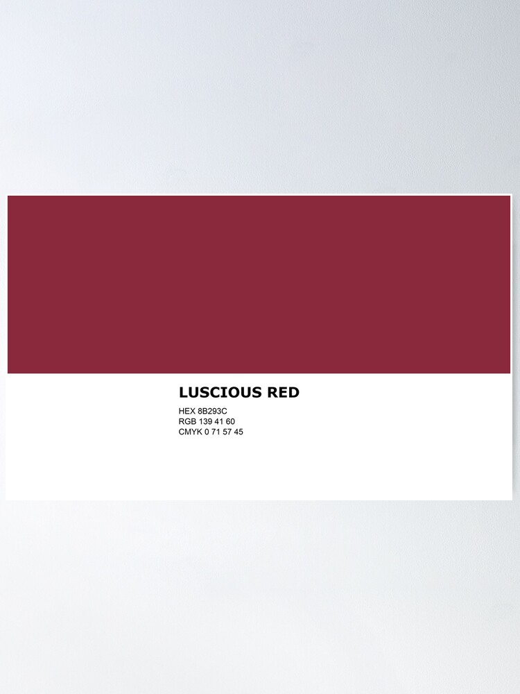 Luscious Red - Dark Pink - Color Pantone Colour Design Poster for