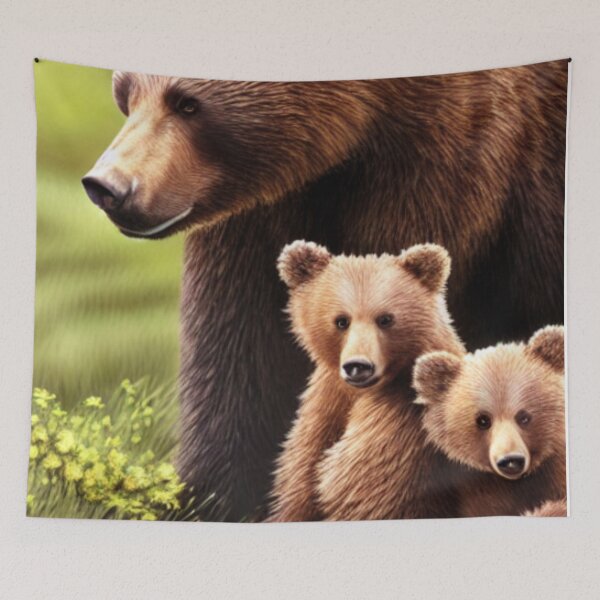 Item preview, Cute bear cartoon mama bear and baby bears, mama bear and cute cubs, gifts for animals lovers  designed and sold by haRexia.