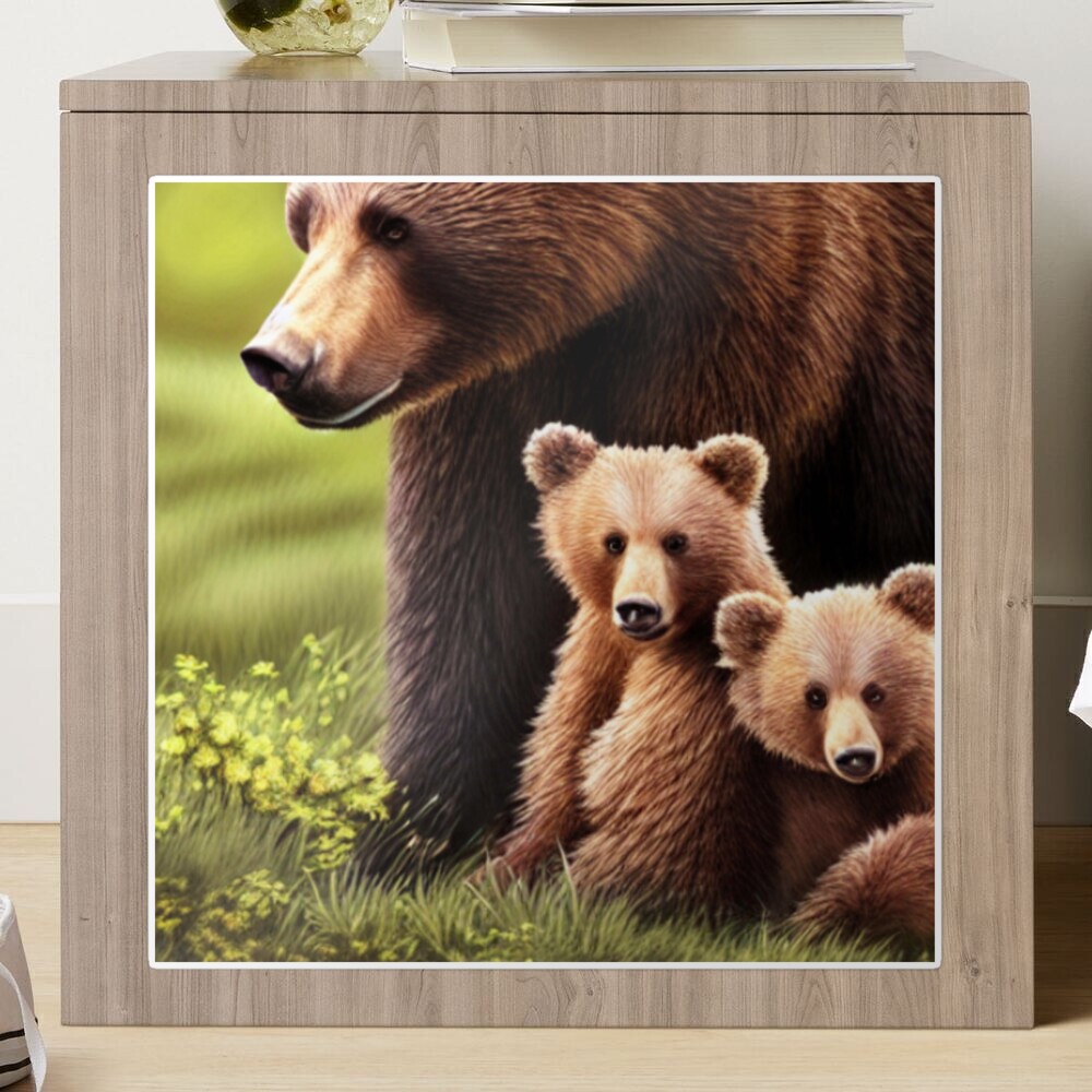 BABY BEAR KISSES,- Mama Bear and Baby Bear - Cute Baby Bear Cub Photos -  Bear Wall Art - Bear Lover Gifts - Bear Wall Art - Nursery Wall Art