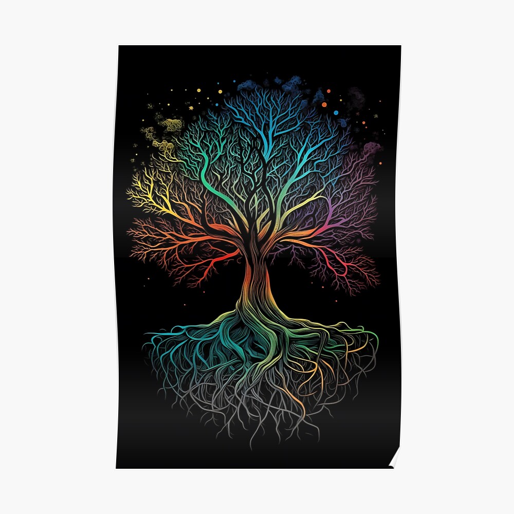 Celtic Tree of Life Rainbow Colored Watercolor Pagan  Art Board Print for  Sale by CGSGraphics