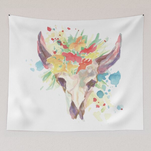 Item preview, Water Color Bovine Skull designed and sold by TP-Designs.