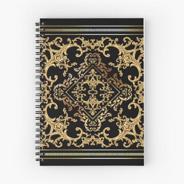 Item preview, Greek Key Diamond Ornate Baroque Black Gold designed and sold by Yiorgos Designs.