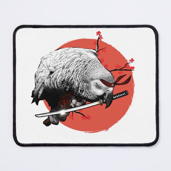 Item preview, Sunset Samurai Grey Parrot Warrior designed and sold by Alienphysique.