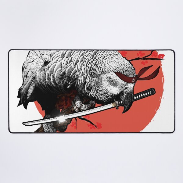Item preview, Sunset Samurai Grey Parrot Warrior designed and sold by Alienphysique.