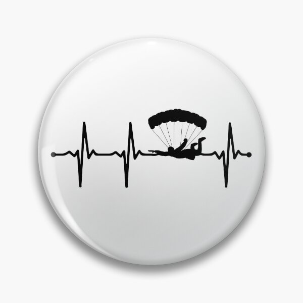 Item preview, Parachuter Skydiving Heartbeat ECG Pulse Bv designed and sold by KleverOlivier.