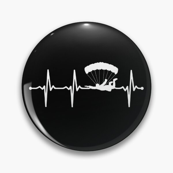 Item preview, Parachuter Skydiving Heartbeat ECG Pulse Wv designed and sold by KleverOlivier.