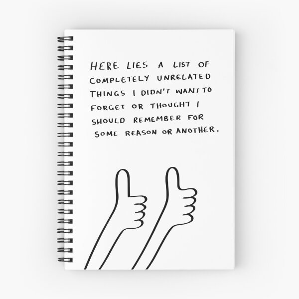 Item preview, unrelated lists (super important) designed and sold by bitnotgoodye.