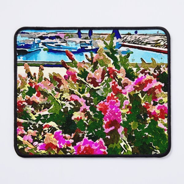 Item preview, Flowers and Boats in Aqaba Watercolor designed and sold by Pamela Storch.