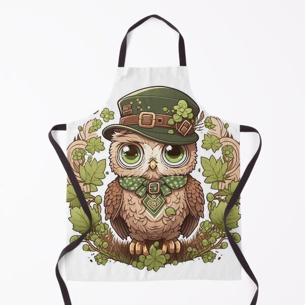 Item preview, St Patricksday owl with plant border designed and sold by knuppify.
