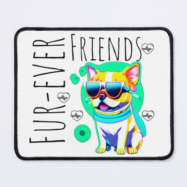 Item preview, Fur-ever Friends - cute happy Bulldog wearing sunglasses designed and sold by The Design Trendz.