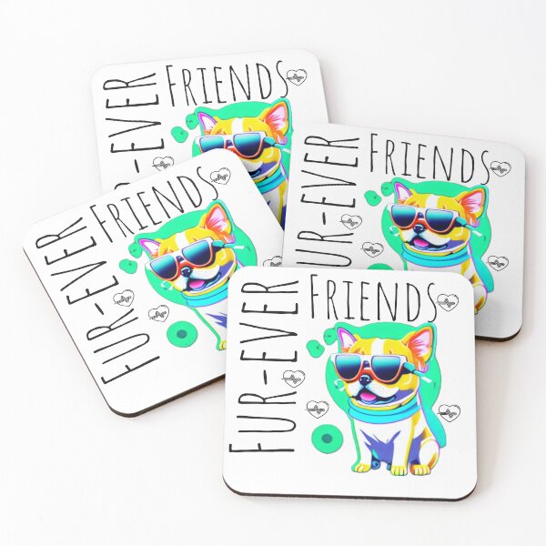 Item preview, Fur-ever Friends - cute happy Bulldog wearing sunglasses designed and sold by The Design Trendz.