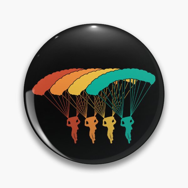 Item preview, Retro Repeating Parachuter Silhouettes designed and sold by KleverOlivier.