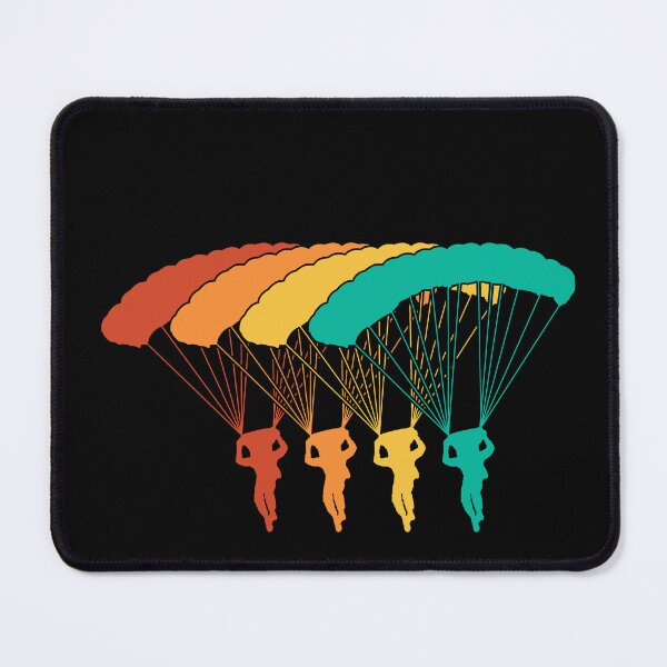 Item preview, Retro Repeating Parachuter Silhouettes designed and sold by KleverOlivier.