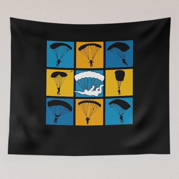 Item preview, Parachuting Pop Art Silhouettes designed and sold by KleverOlivier.