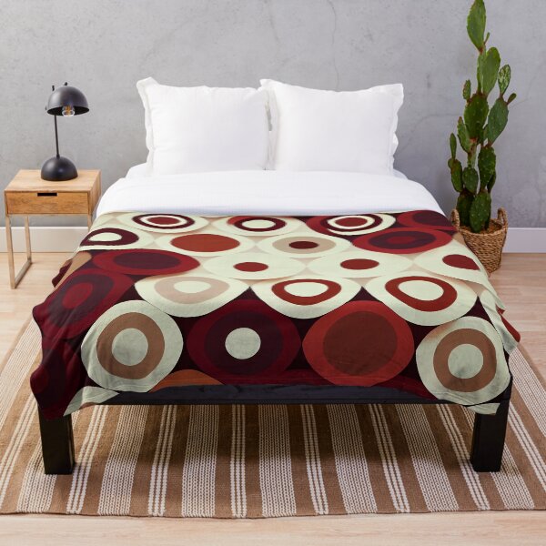 Item preview, maroon geometric circle pattern designed and sold by QuikiPatterns.