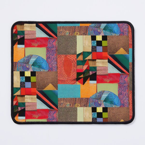 Item preview, various fabric and leather patchwork  designed and sold by m14arts.