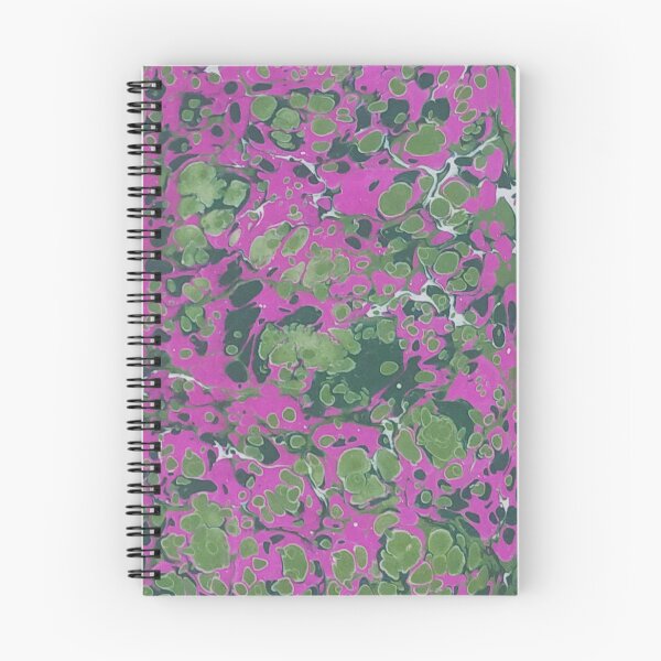 Item preview, light and dark green and purple classical marbling  pattern designed and sold by marblingqueen.
