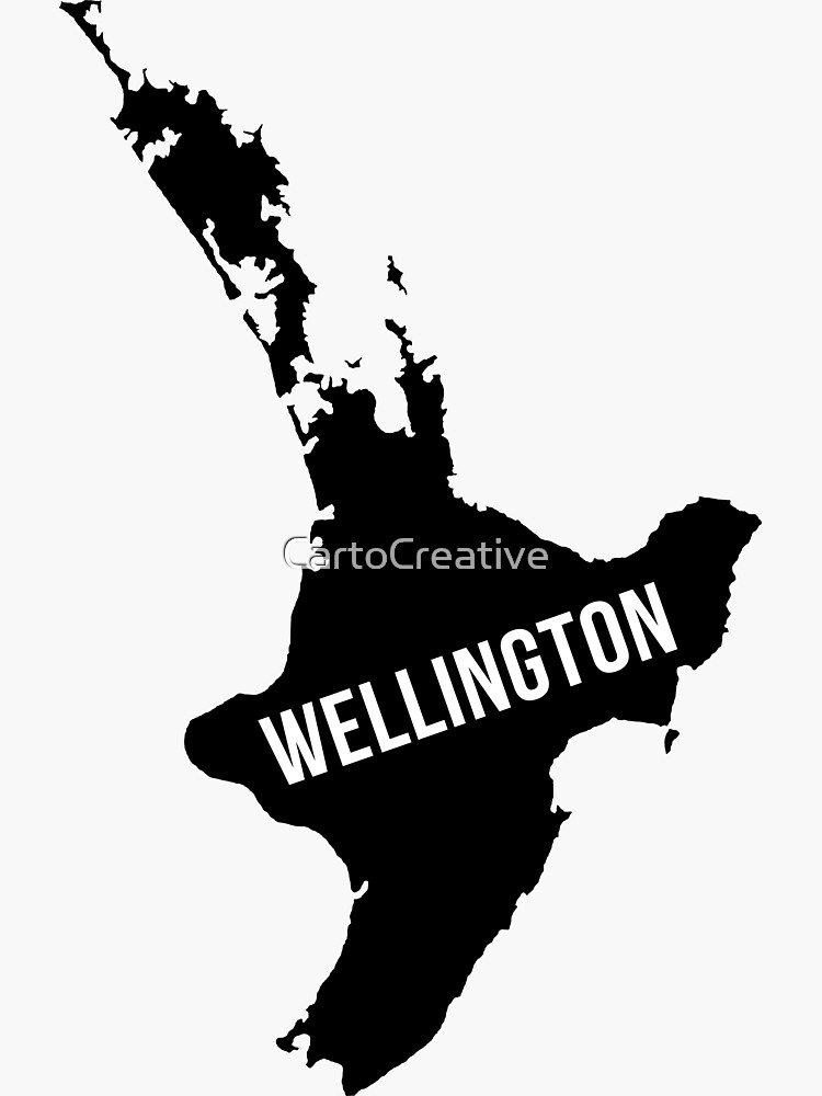 "Wellington, New Zealand Silhouette" Sticker for Sale by CartoCreative