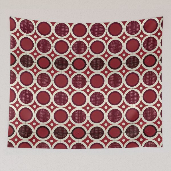 Aperçu de l'œuvre maroon geometric circle pattern créée et vendue par QuikiPatterns.