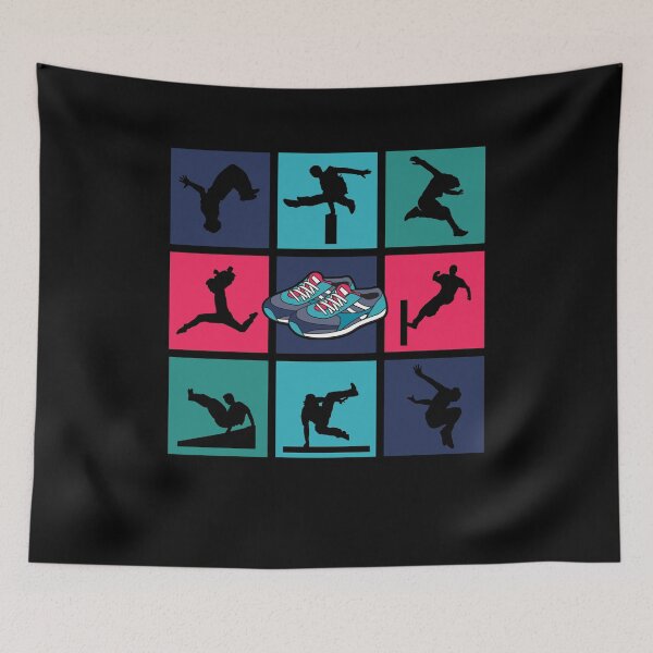 Item preview, Parkour Traceur Pop Art Runner Silhouettes designed and sold by KleverOlivier.