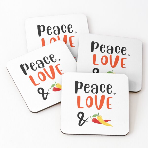 Item preview, Peace Love and Chili Peppers, Willow Days designed and sold by avit1.