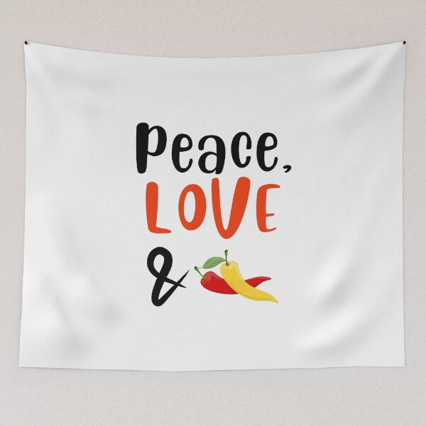 Item preview, Peace Love and Chili Peppers, Willow Days designed and sold by avit1.