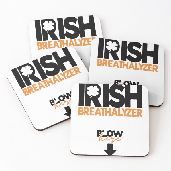 Item preview, Irish Breathalyzer Blow Here Funny St Patricks Day Drinking T-Shirt designed and sold by ABDELHADI ELHATOUIGUI.