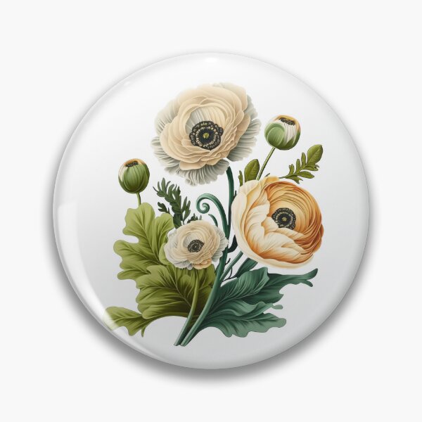 Item preview, Ranunculus Flower Branch Sprig Flowers designed and sold by My-Magic-World.