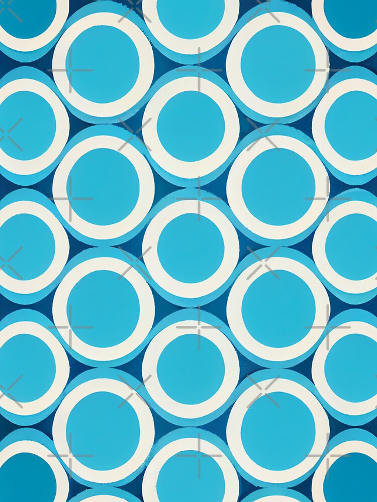 Aperçu 5 sur 5. Coque iPhone avec l'œuvre blue geometric pattern circles créée et vendue par QuikiPatterns.
