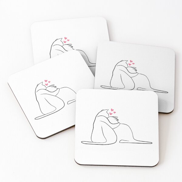 Item preview, Couple Cats - Minimal Cats designed and sold by TundiArt.