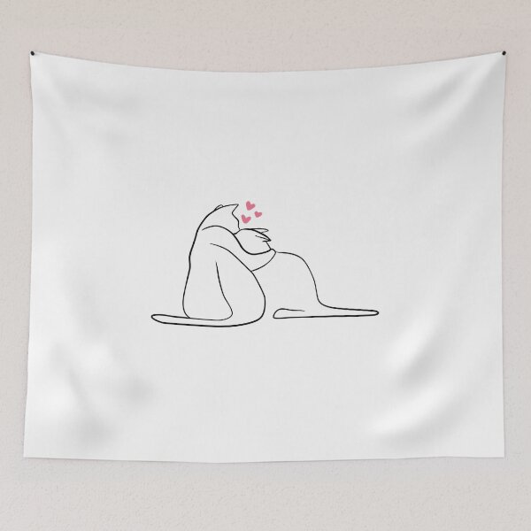 Item preview, Couple Cats - Minimal Cats designed and sold by TundiArt.