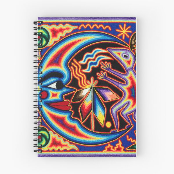 Item preview, Luna and shaman mexican huichol wixarika designed and sold by aramara-huichol.