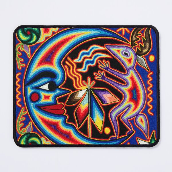 Item preview, Luna and shaman mexican huichol wixarika designed and sold by aramara-huichol.