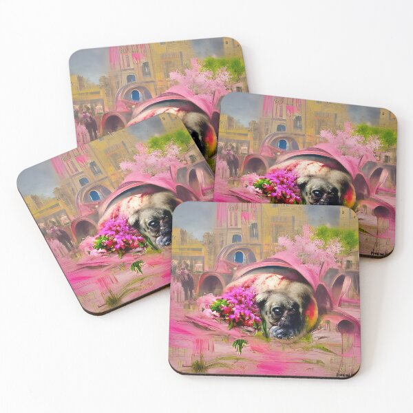Item preview, An artistic gothic pug design. Pug mamma. Pug Lover. Floral Pug. Pug and Flowers. designed and sold by Doggymadness.