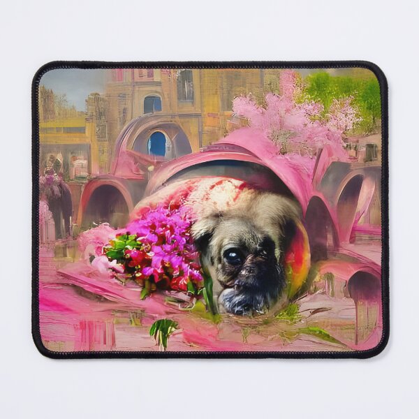 Item preview, An artistic gothic pug design. Pug mamma. Pug Lover. Floral Pug. Pug and Flowers. designed and sold by Doggymadness.