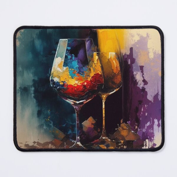 Item preview, Abstract Art Wine Glasses designed and sold by SOMM DIGI ART .